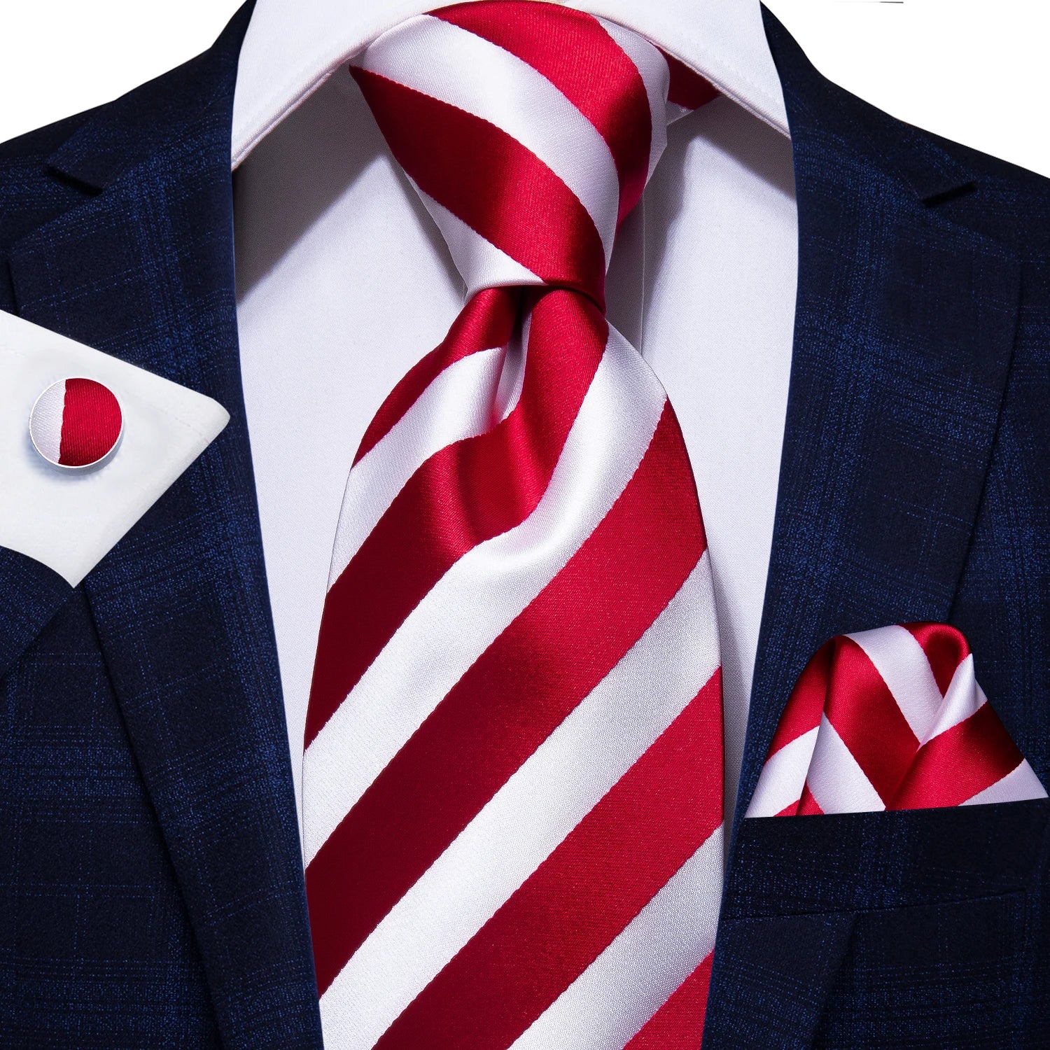 Hi-Tie Men's Silk Paisley Necktie & Pocket Square Set – 8.5cm | 19 Colours
