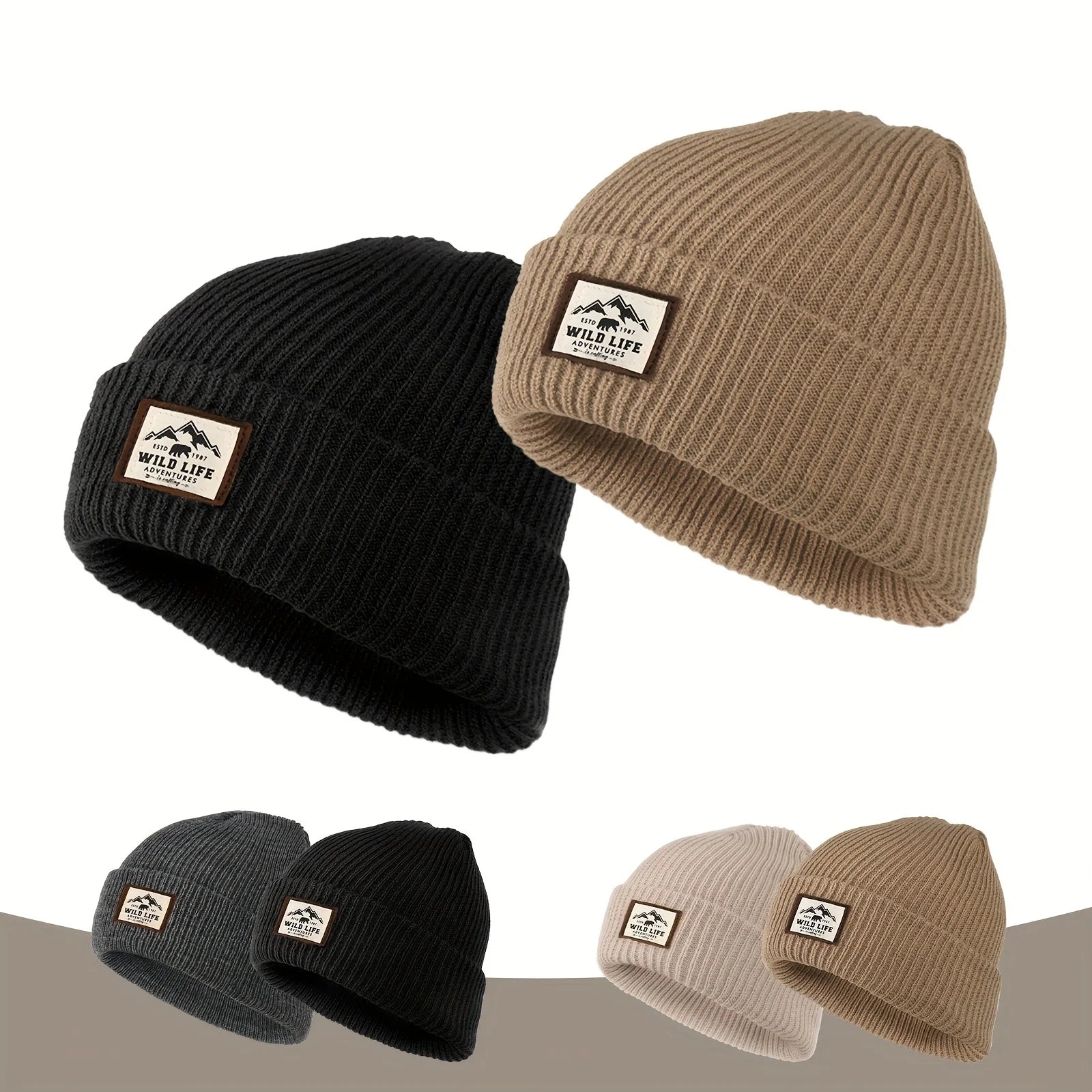 Men's Soft Knit Beanie – Windproof Skull Cap