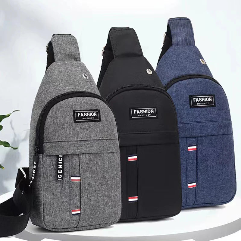 Men's Oxford Chest & Crossbody Bag – Casual Waterproof Shoulder Bag
