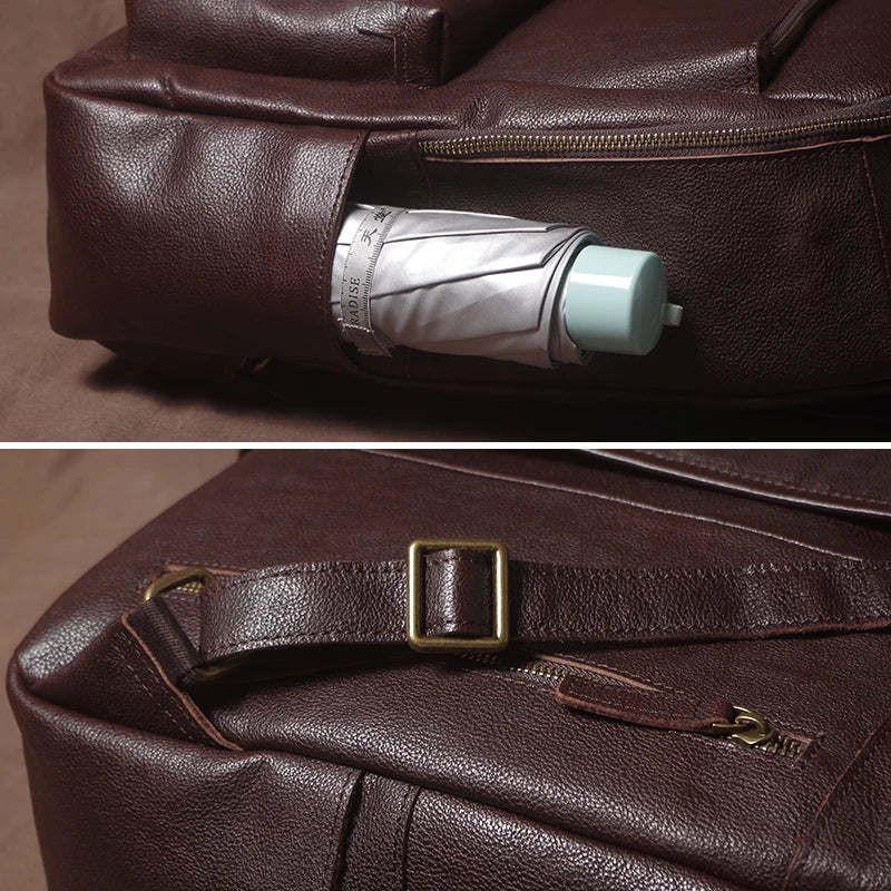 GURO Genuine Leather Laptop Backpack