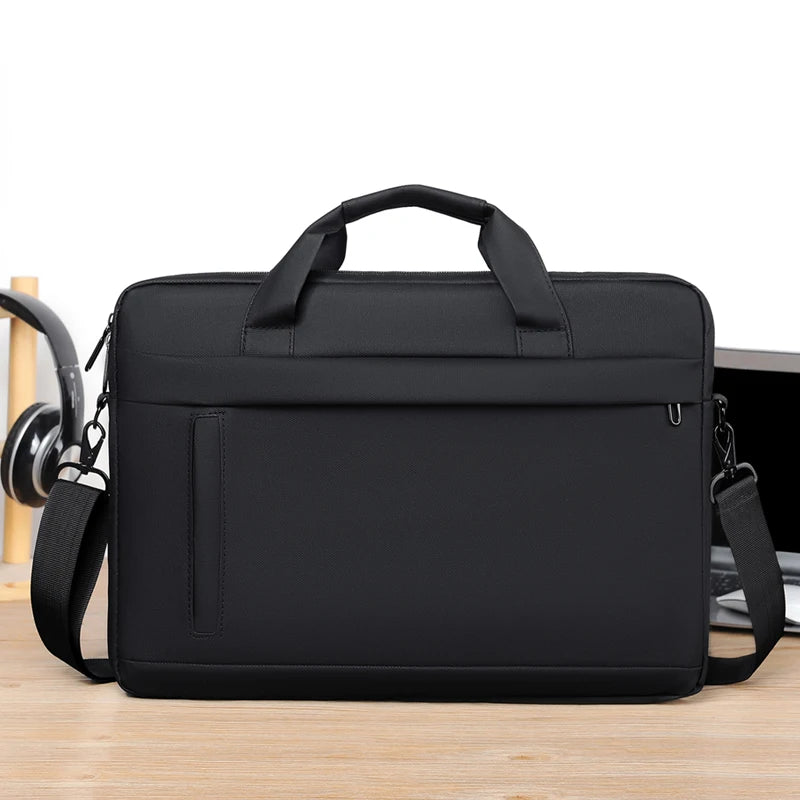 Men's Minimalist Briefcase | 14" Laptop Bag, Shoulder & Messenger Carry