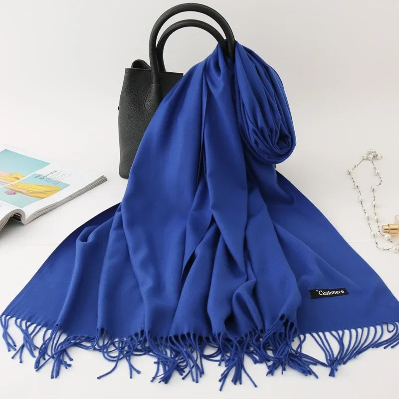 Men's Cashmere Scarf – Oversized Solid Colour Wrap