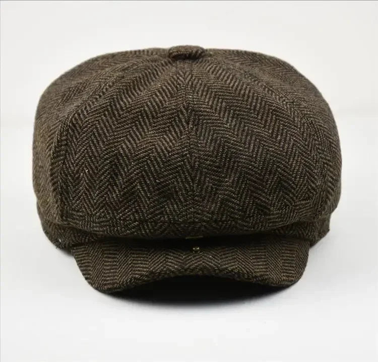 Men's Herringbone Newsboy Cap – Large Fit