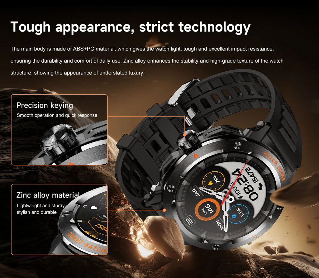 2-in-1 Smartwatch & Bluetooth Earbuds | NFC, GPS Tracking, Heart Rate & Music