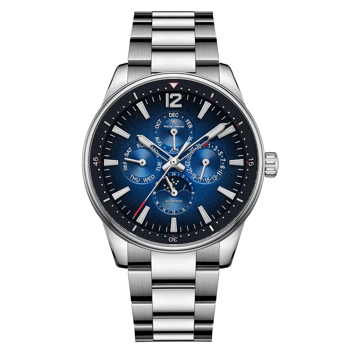 Welly Merck WM160M Automatic Dress Watch – California Dial, Sapphire Crystal, Stainless Steel