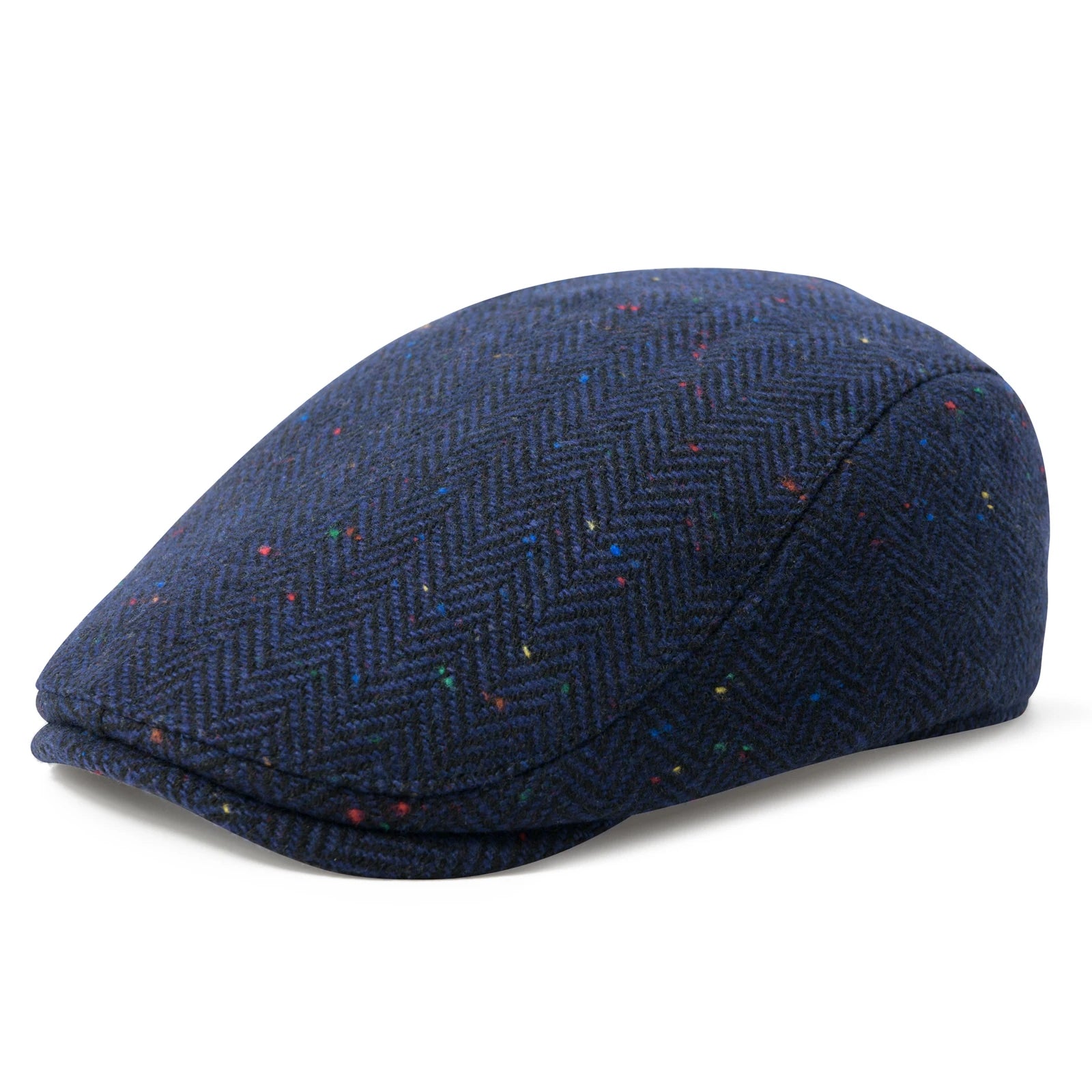 Men's Herringbone Flat Cap – Wool Blend