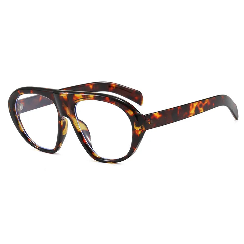 SO&EI Vintage Candy Color Pilot Men Sunglasses Fashion Women Outdoor Shades UV400 Punk Leopard Sun Glasses