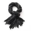 Unisex Cotton Linen Striped Scarf