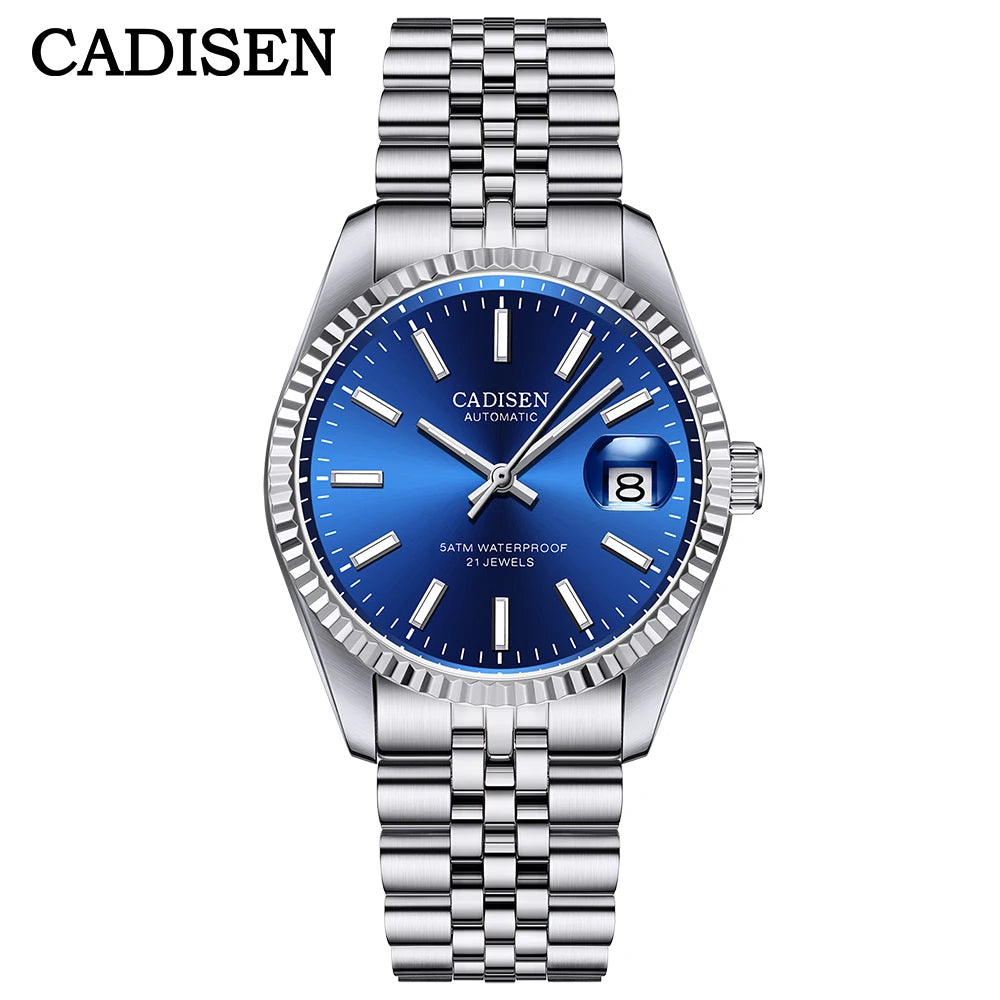 Cadisen C8053 Automatic Watch – Miyota 8215, Sapphire Crystal, Gold & Steel Finish