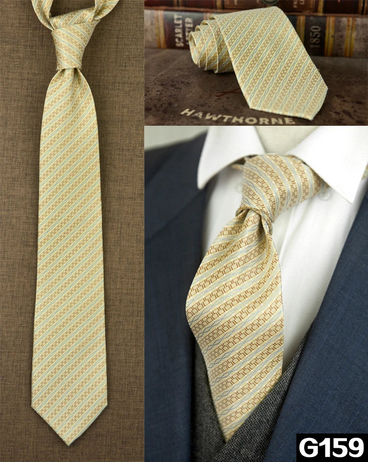 100% Silk Men's Necktie – Multi-Pattern Collection