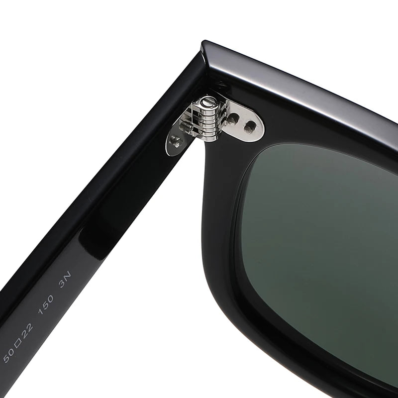 ROGBAE 214B Square Acetate Sunglasses — Glass Lens