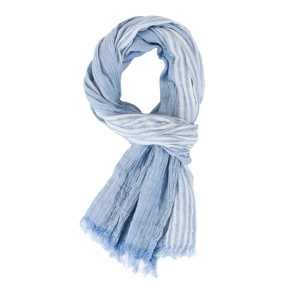 Designer Striped Cotton Linen Scarf | Men's Shawl & Wrap