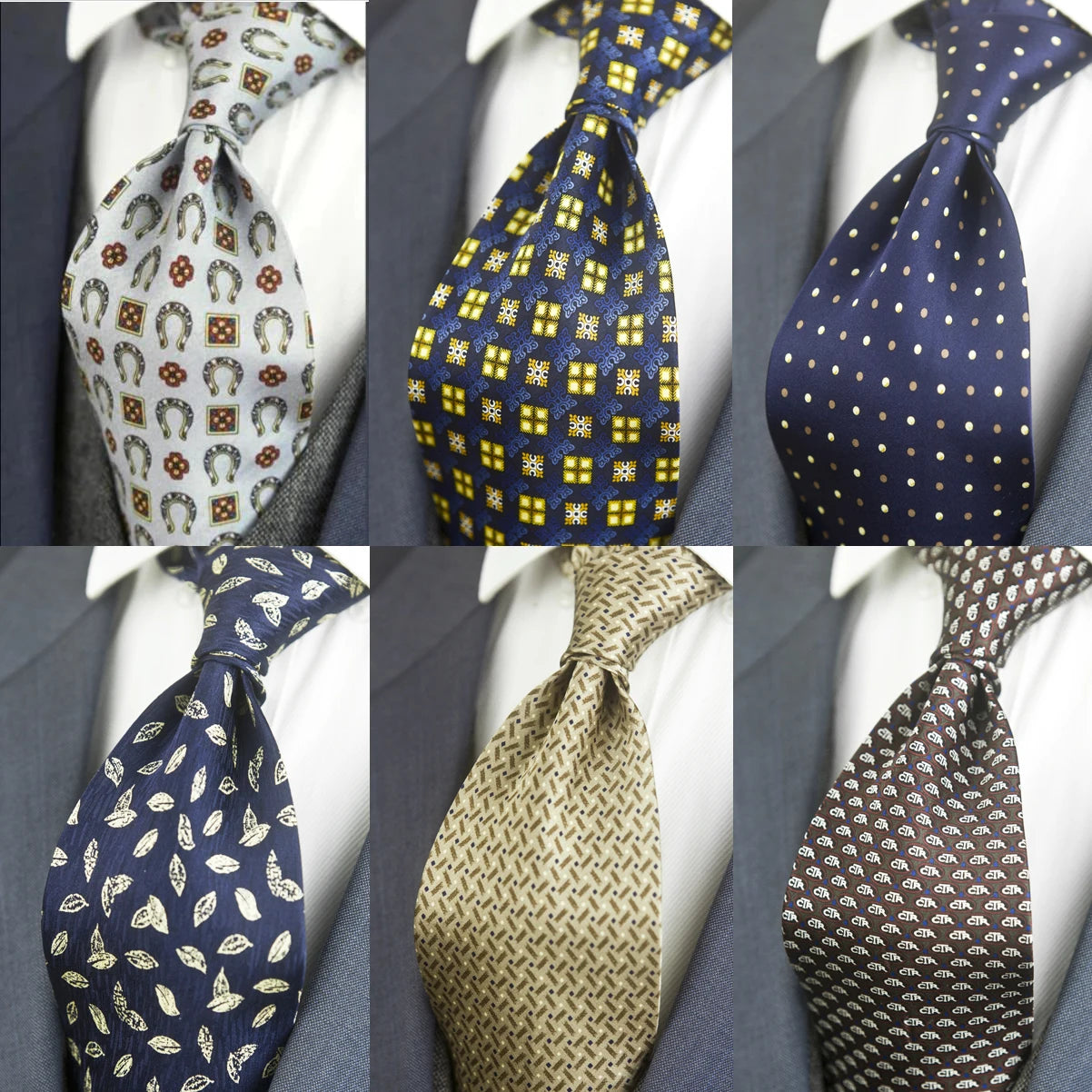 100% Silk Men's Printed Necktie – Vintage & Novelty Collection