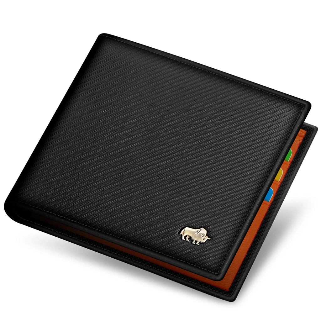 BISON DENIM Carbon Fibre Bifold Wallet