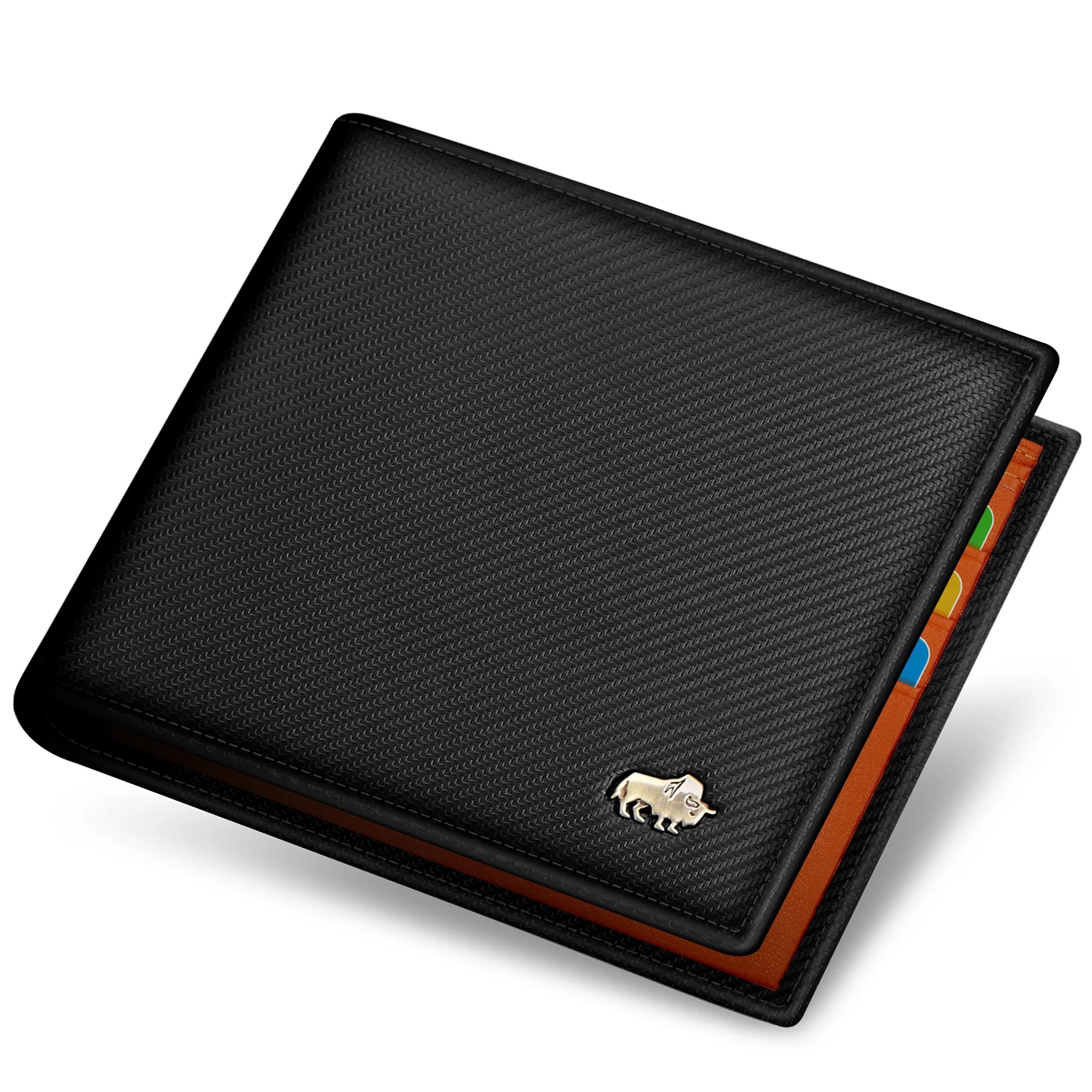 BISON DENIM Carbon Fibre Bifold Wallet