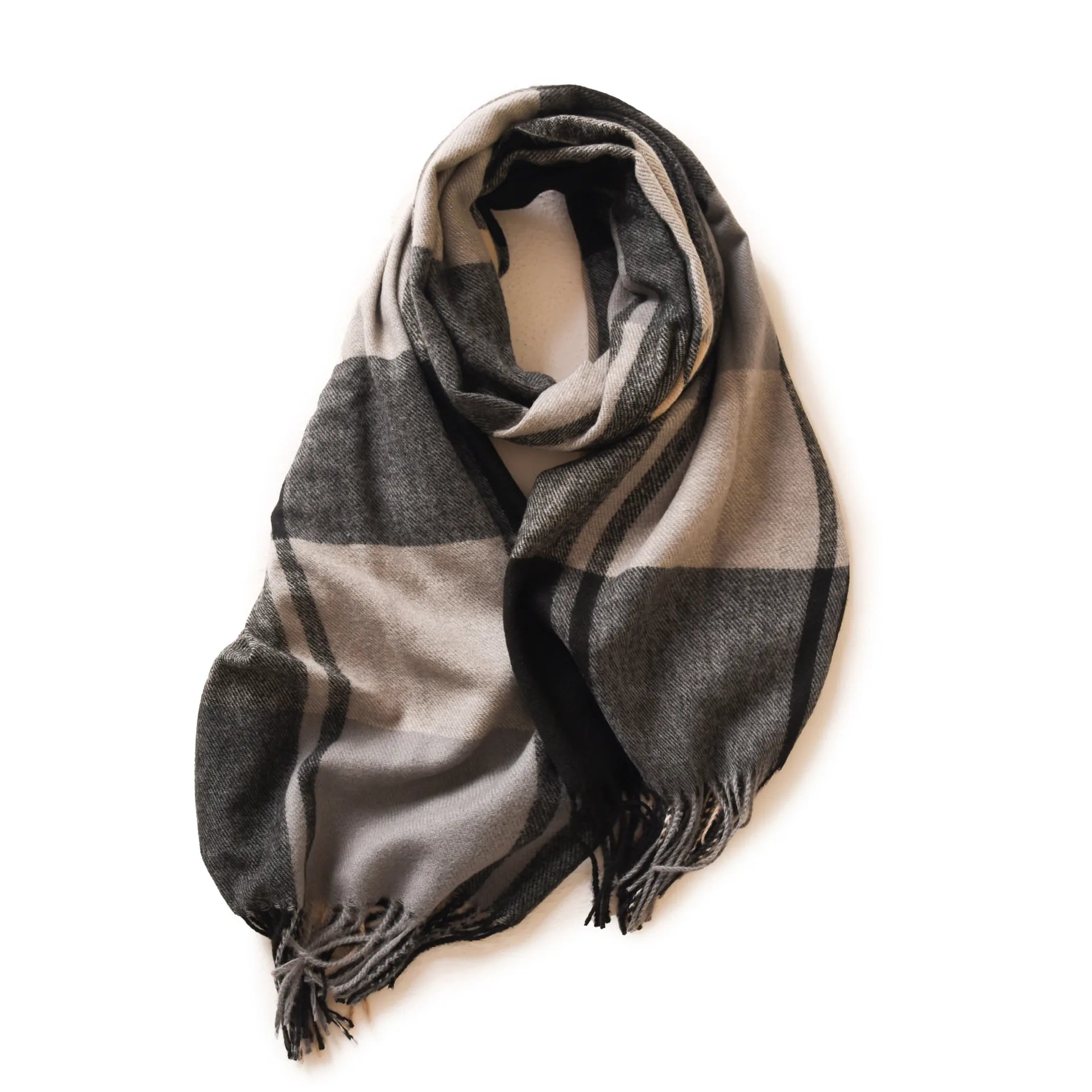 Men's Soft Winter Scarf | Warm Tassel Wrap & Shawl