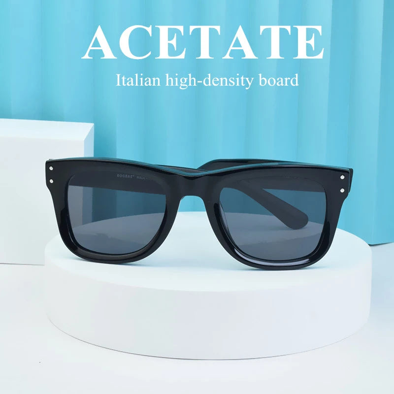 ROGBAE 0502 Oval Acetate Sunglasses