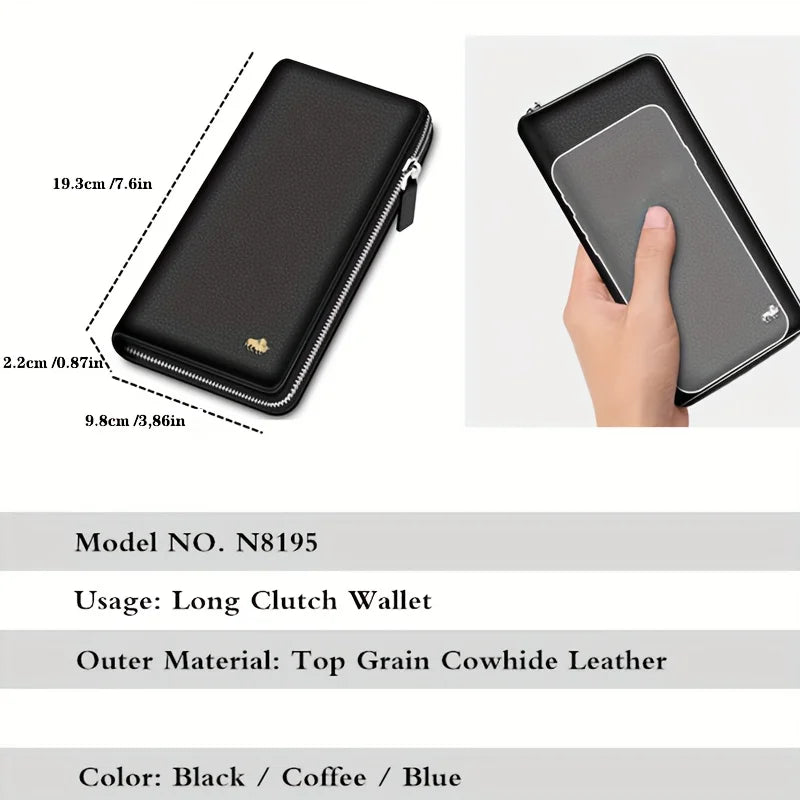 BISON DENIM Genuine Leather Men's Wallet