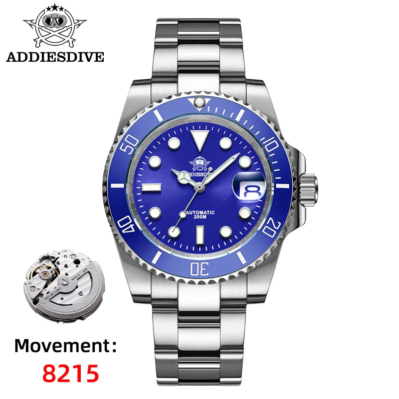 ADDIESDIVE AD2503 Automatic Dive Watch – Miyota 8215, Ceramic Bezel, Domed Sapphire, 200m Water Resistant