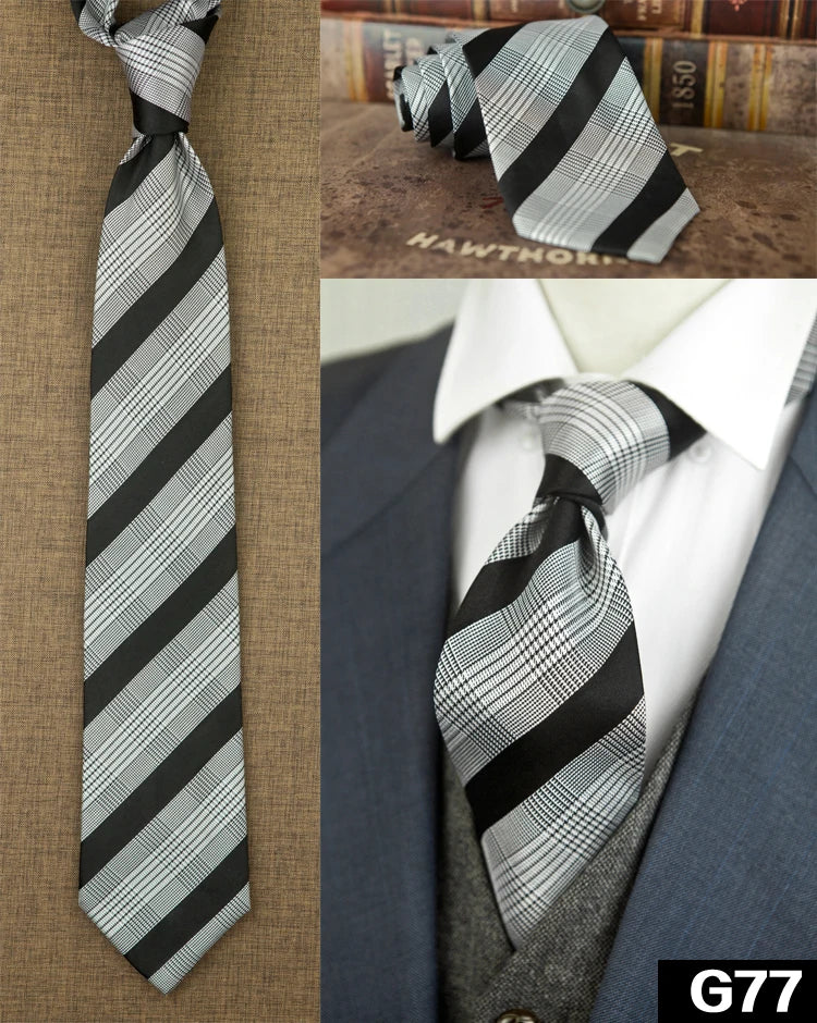 100% Silk Men's Necktie – Multi-Pattern Collection