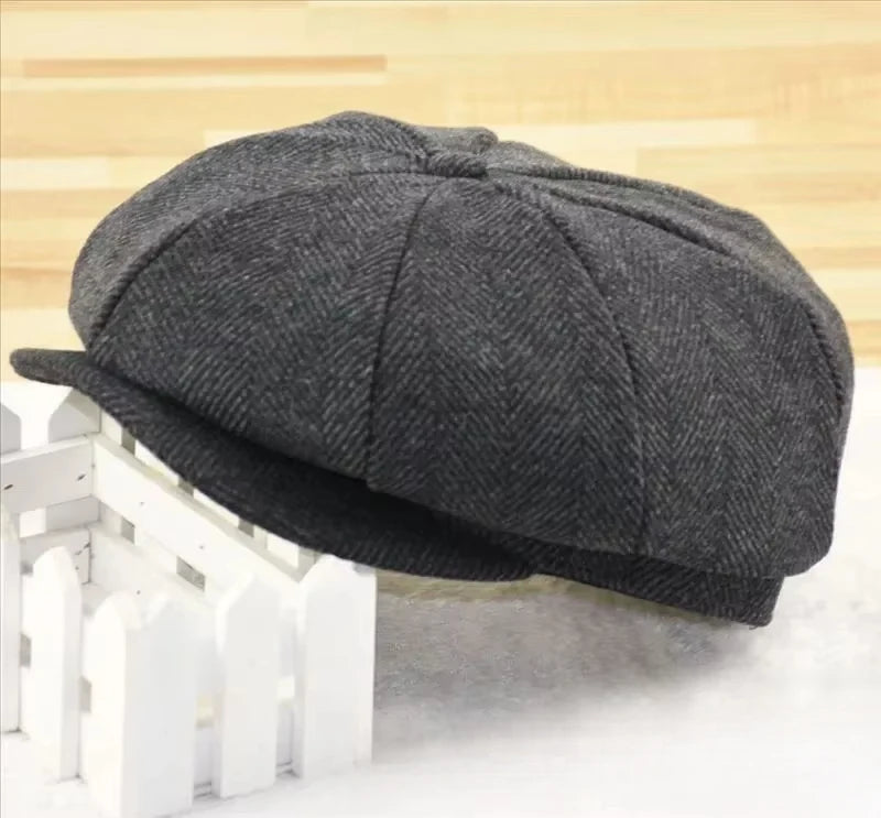 Men's Herringbone Newsboy Cap – Large Fit