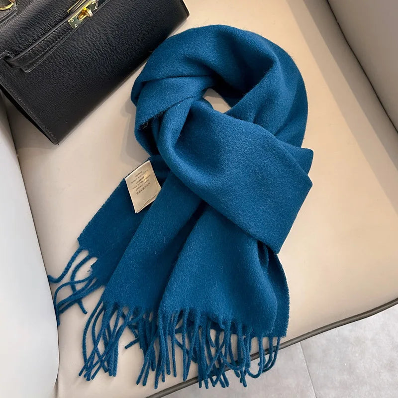 Men's Wool Scarf – Solid Colour, 28 Options