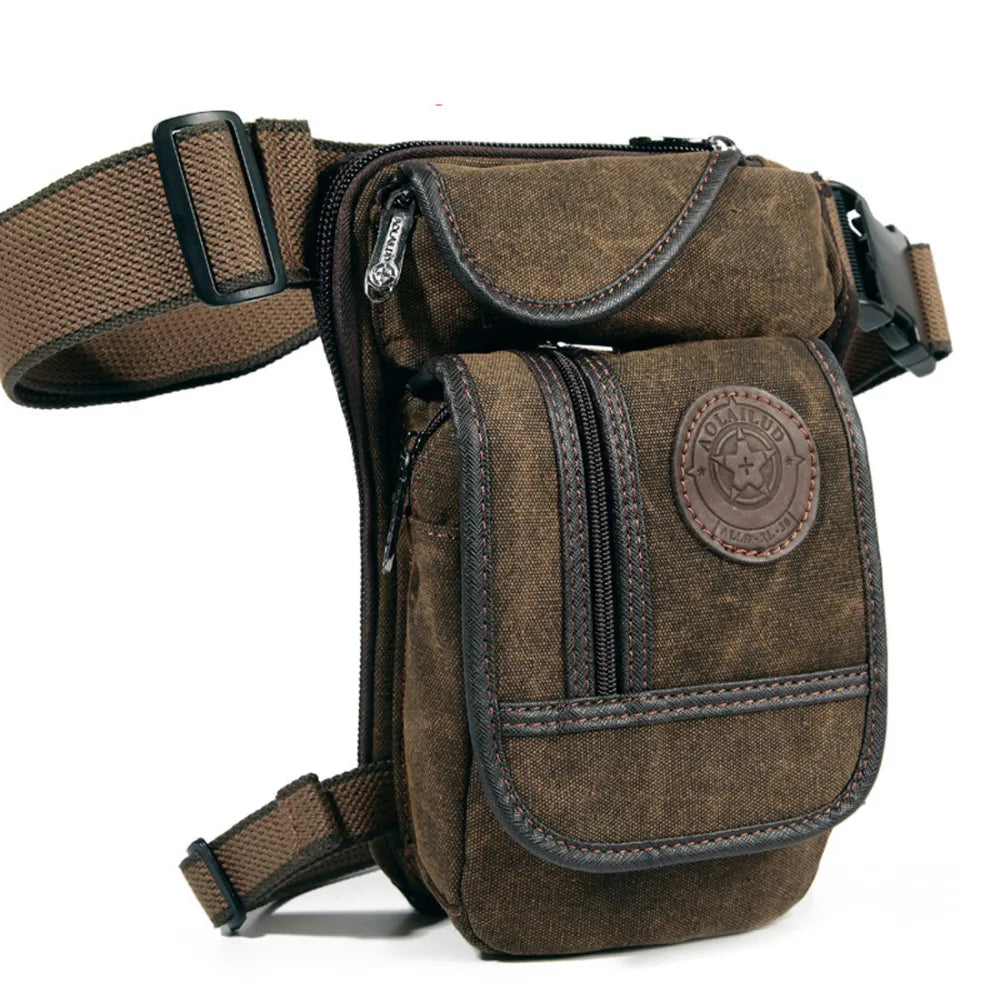 Men's Drop Leg Bag – Tactical Fanny Pack & Motorcycle Rider Waist Pack