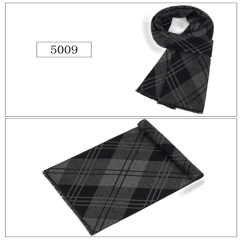 Men's Plaid Cashmere Scarf – Long Wrap
