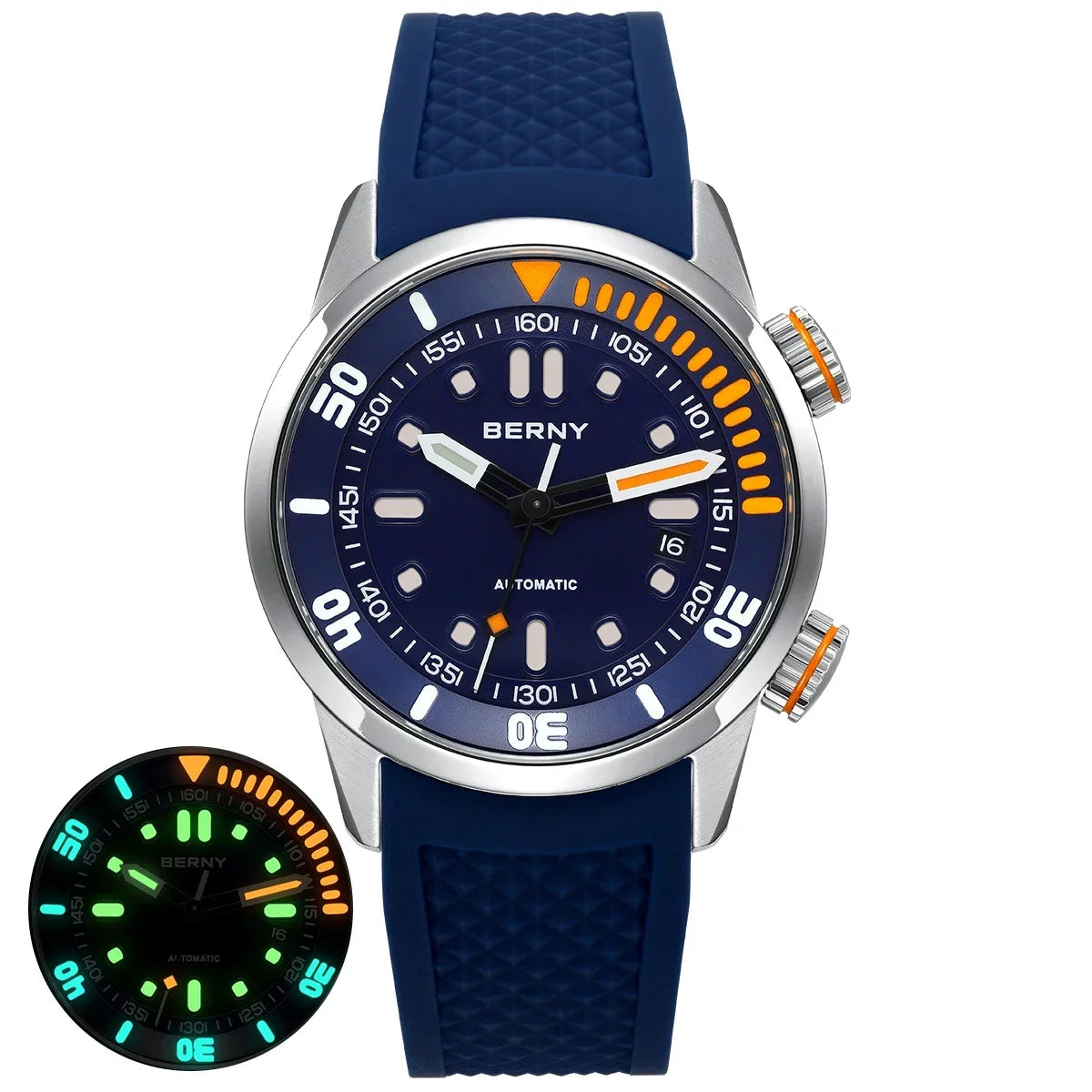 BERNY AM339M Automatic Dive Watch – Miyota 8215, Sapphire Crystal, 200m Water Resistant