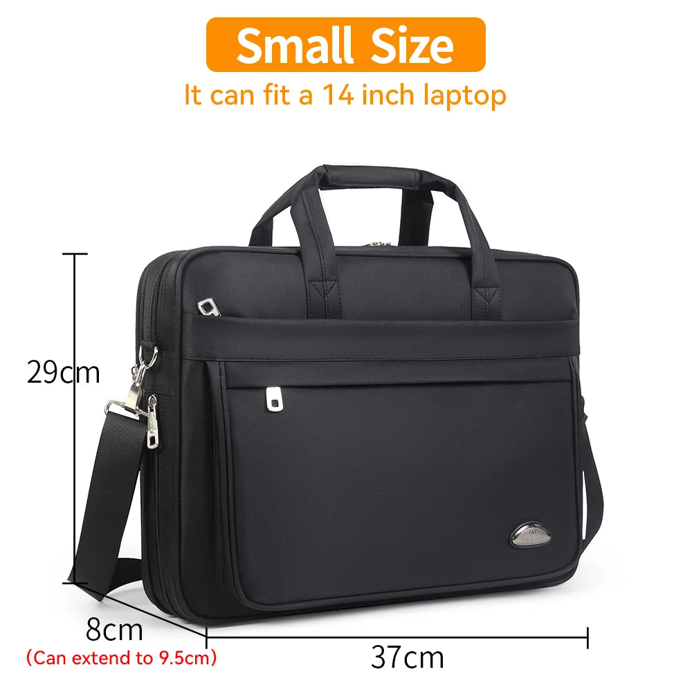 Men's Canvas Briefcase | Large Capacity Laptop Bag in 14", 15.6" & 17"