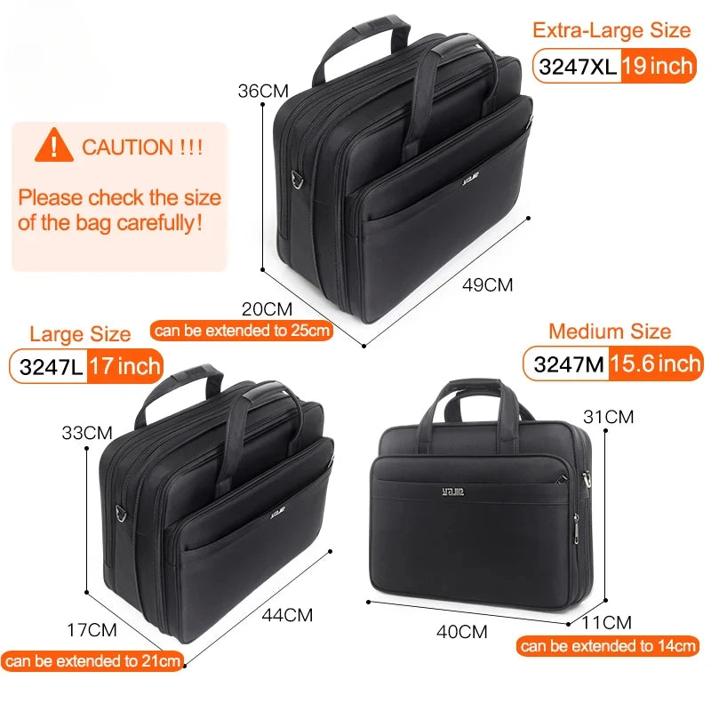 Yajie Business Computer Bag 19-Inch Handbag Fashionable Oxford Bute Large-Capacity Shoulder Bag Business Trip Manufacturer