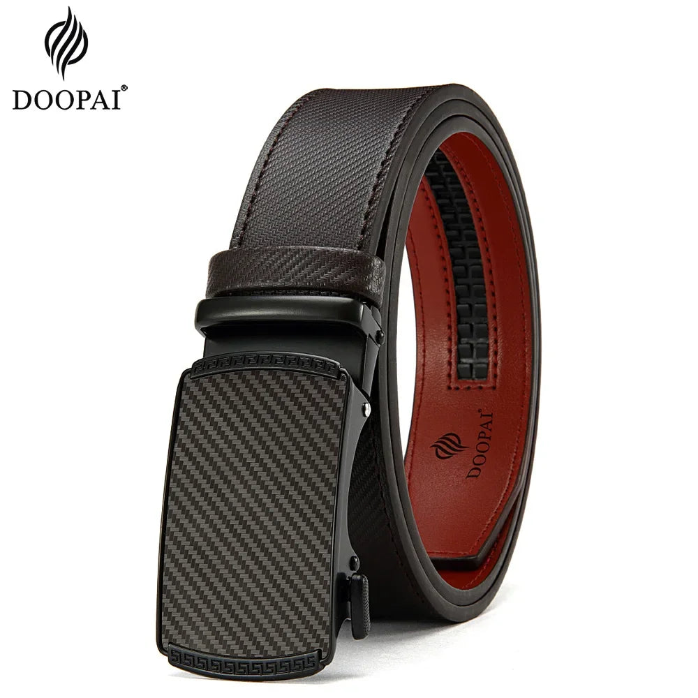 Unisex Leather Automatic Buckle Belt – 11 Colours, 3 Sizes