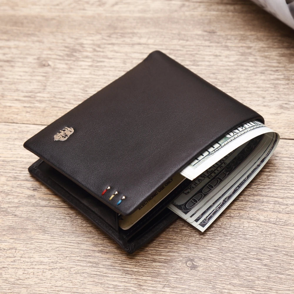 BISON DENIM Genuine Leather Bifold Wallet