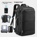 Tigernu Vacuum Compression Backpack – Expandable 27–37L, TSA Lock, USB Charging, 17" Laptop