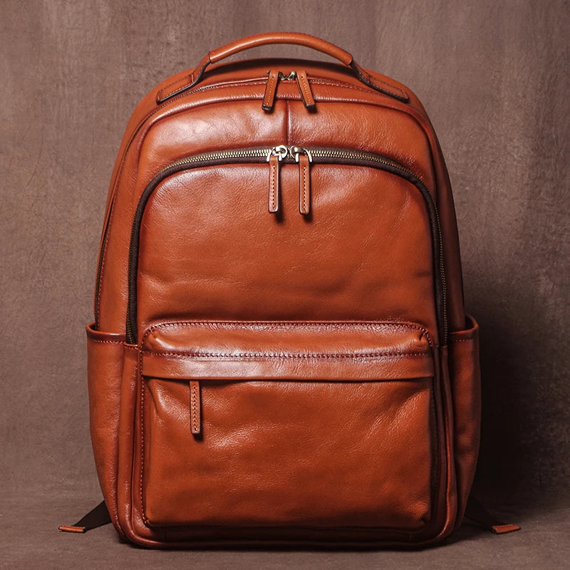 GURO Men's Genuine Leather Laptop Backpack