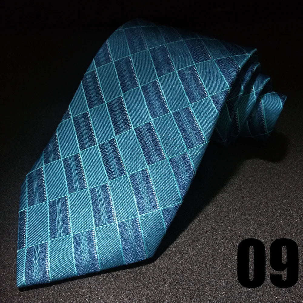 Men's Silk Jacquard Necktie – 10cm Wide Business & Wedding Tie