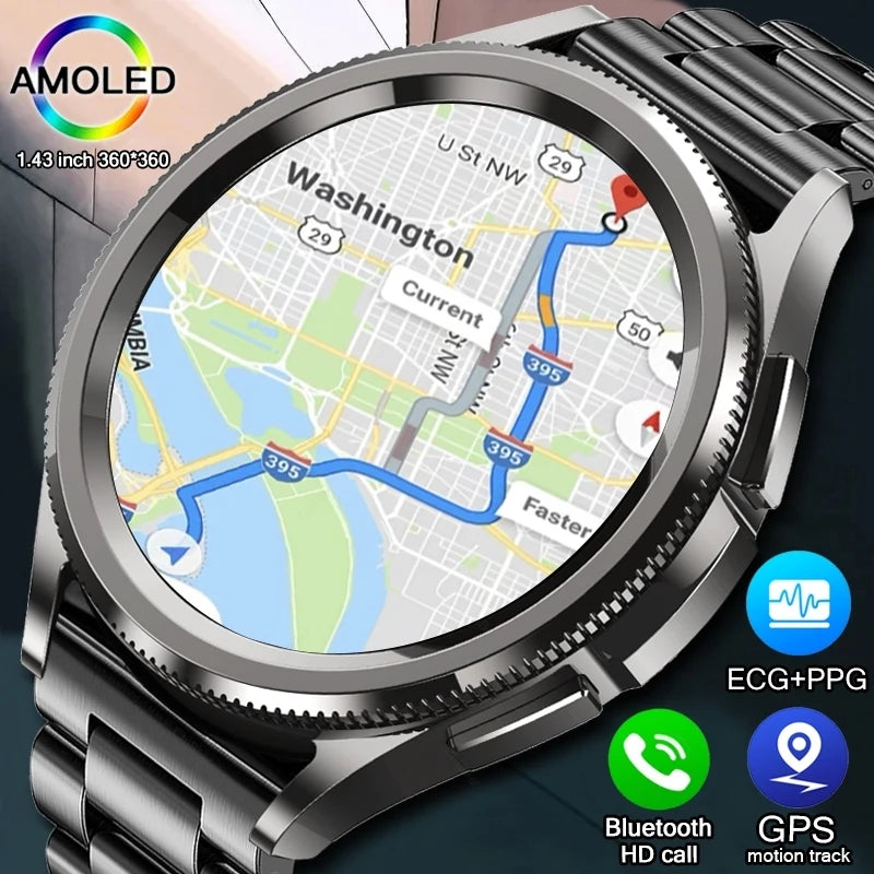 Jooeniok Watch 6 Pro Smartwatch | 1.46" AMOLED, Bluetooth Calling & GPS Sports Tracker