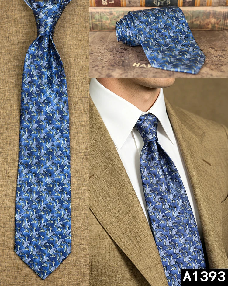 100% Silk Men's Printed Necktie – Vintage & Novelty Collection