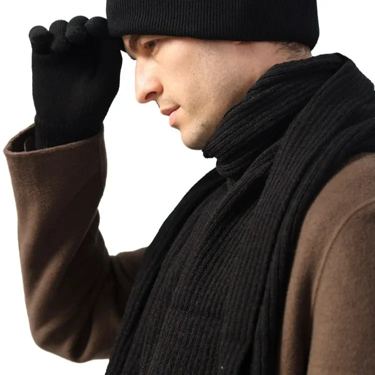 Men's Thick Wool Knit Scarf