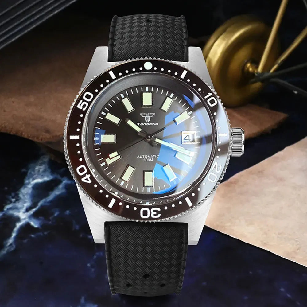 Tandorio 41mm 62MAS Dive Watch – Seiko NH35A, Ceramic Bezel, AR Sapphire, 300m Water Resistant