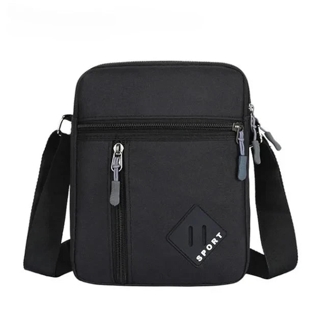 Men's Waterproof Canvas Messenger Bag – Small Crossbody Sling Pack for Work & Business