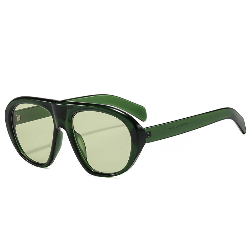 SO&EI Vintage Candy Color Pilot Men Sunglasses Fashion Women Outdoor Shades UV400 Punk Leopard Sun Glasses