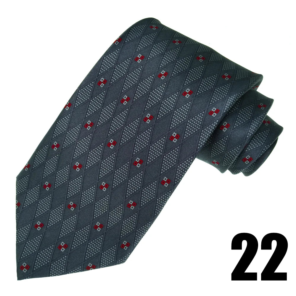 Men's Silk Jacquard Necktie – 10cm Wide Business & Wedding Tie