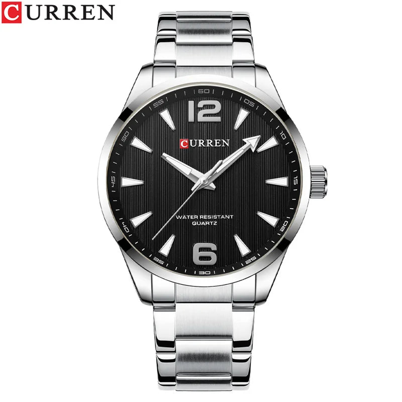 Curren 8434 Men's Business Quartz Watch | Stainless Steel | Luminous Hands