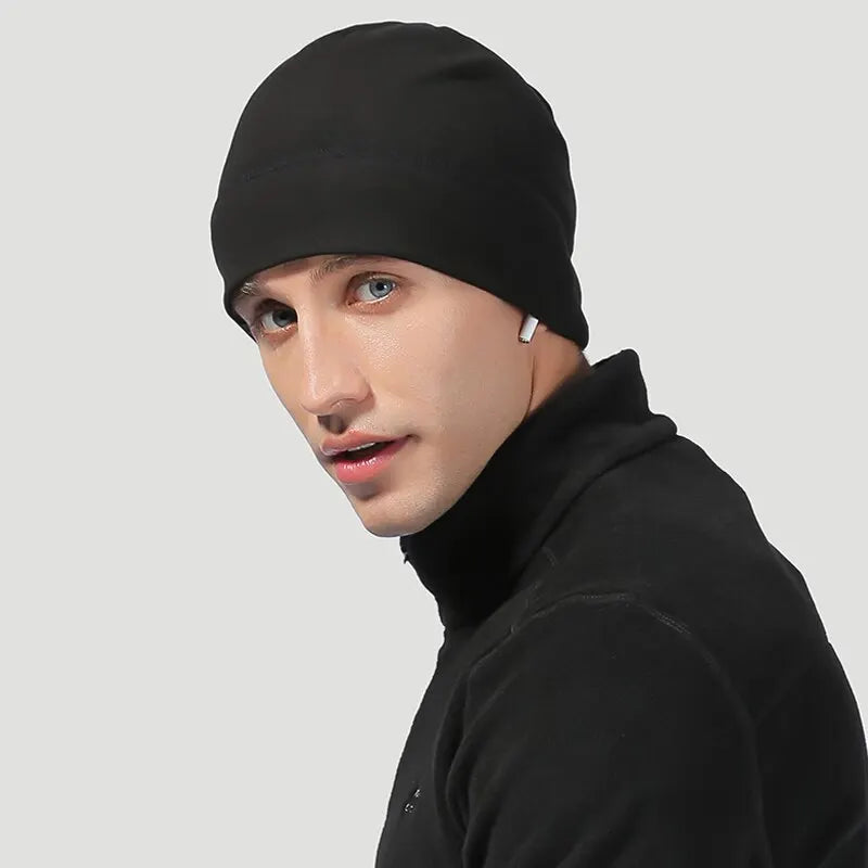 Polar Fleece Skull Cap – Windproof Winter Beanie for Skiing & Cycling | Unisex