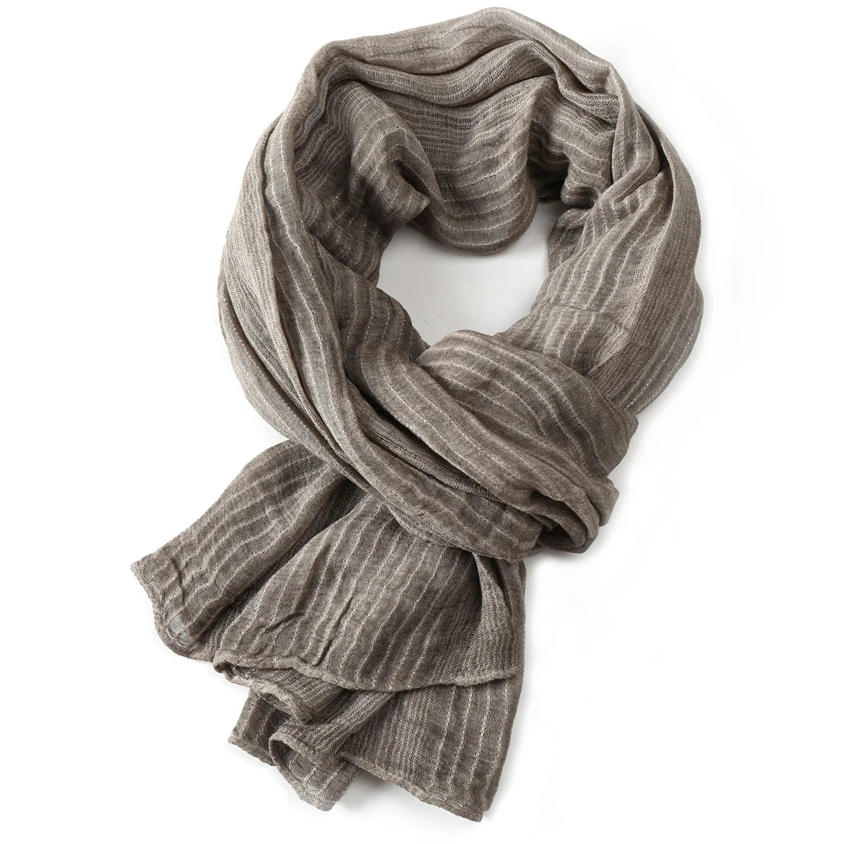 Men's Cotton Linen Solid Shawl Scarf