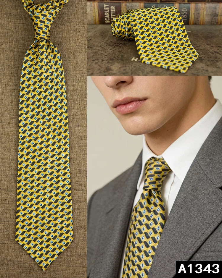 100% Silk Men's Printed Necktie – Vintage & Novelty Collection
