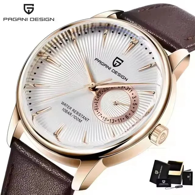 Pagani Design PD-1654 Men's Quartz Watch | Leather Strap | Japanese Movement