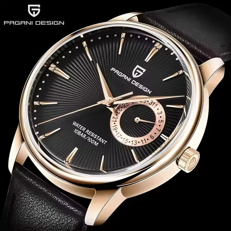 Pagani Design PD-1654 Men's Quartz Watch | Leather Strap | Japanese Movement
