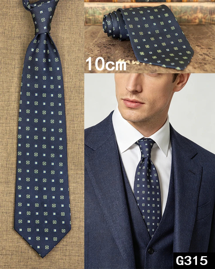 100% Silk Men's Necktie – Multi-Pattern Collection